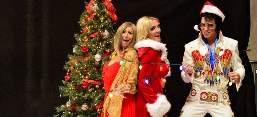 Elvis, Britney and Barbra in the Legends Christmas Show